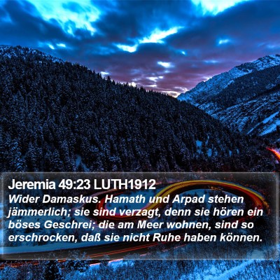 Jeremia 49:23 LUTH1912 Bible Verse Image