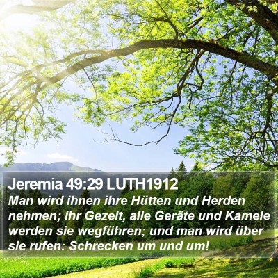 Jeremia 49:29 LUTH1912 Bible Verse Image