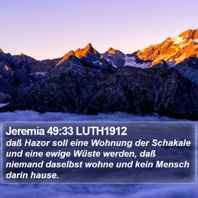 Jeremia 49:33 LUTH1912 Bible Verse Image