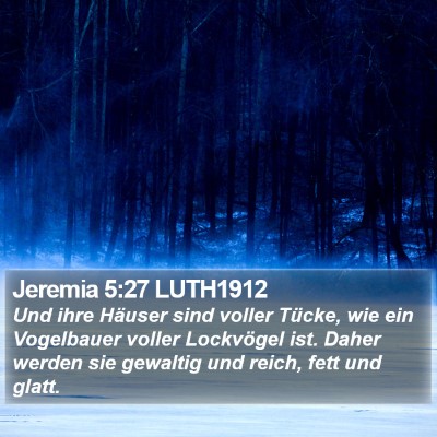 Jeremia 5:27 LUTH1912 Bible Verse Image