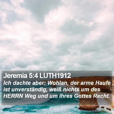 Jeremia 5:4 LUTH1912 Bible Verse Image