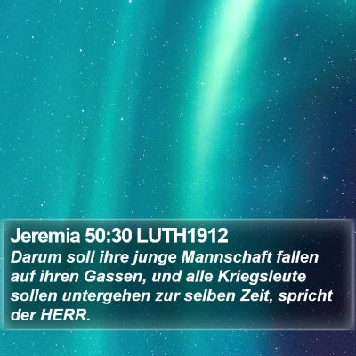 Jeremia 50:30 LUTH1912 Bible Verse Image