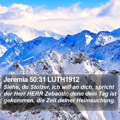 Jeremia 50:31 LUTH1912 Bible Verse Image