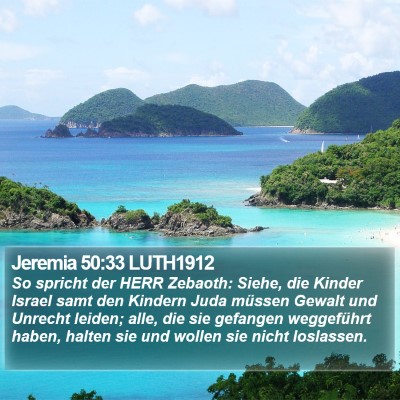 Jeremia 50:33 LUTH1912 Bible Verse Image