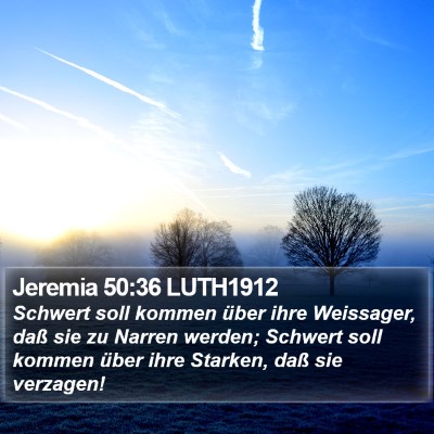 Jeremia 50:36 LUTH1912 Bible Verse Image