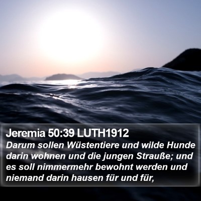 Jeremia 50:39 LUTH1912 Bible Verse Image