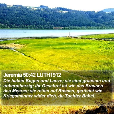 Jeremia 50:42 LUTH1912 Bible Verse Image