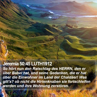Jeremia 50:45 LUTH1912 Bible Verse Image