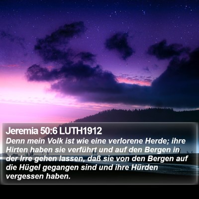 Jeremia 50:6 LUTH1912 Bible Verse Image