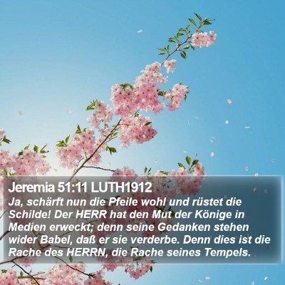 Jeremia 51:11 LUTH1912 Bible Verse Image