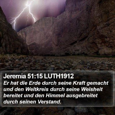 Jeremia 51:15 LUTH1912 Bible Verse Image