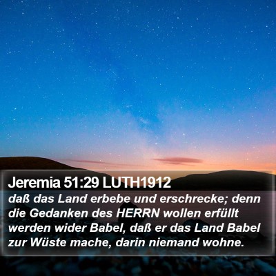Jeremia 51:29 LUTH1912 Bible Verse Image