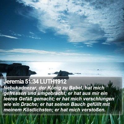 Jeremia 51:34 LUTH1912 Bible Verse Image