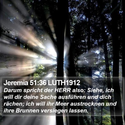 Jeremia 51:36 LUTH1912 Bible Verse Image