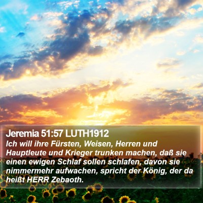 Jeremia 51:57 LUTH1912 Bible Verse Image