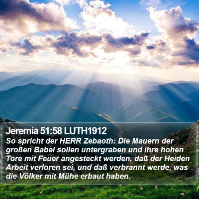 Jeremia 51:58 LUTH1912 Bible Verse Image