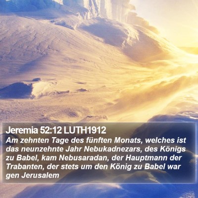 Jeremia 52:12 LUTH1912 Bible Verse Image