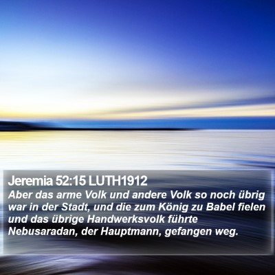 Jeremia 52:15 LUTH1912 Bible Verse Image