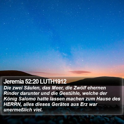 Jeremia 52:20 LUTH1912 Bible Verse Image