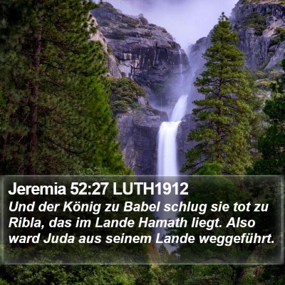 Jeremia 52:27 LUTH1912 Bible Verse Image