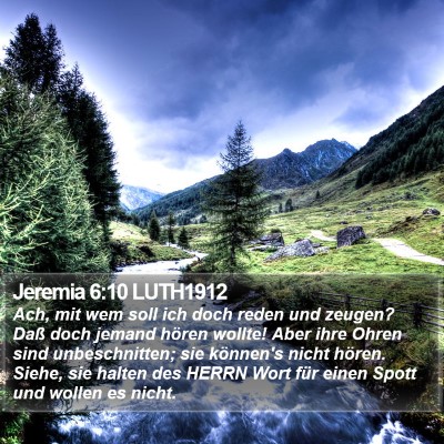 Jeremia 6:10 LUTH1912 Bible Verse Image