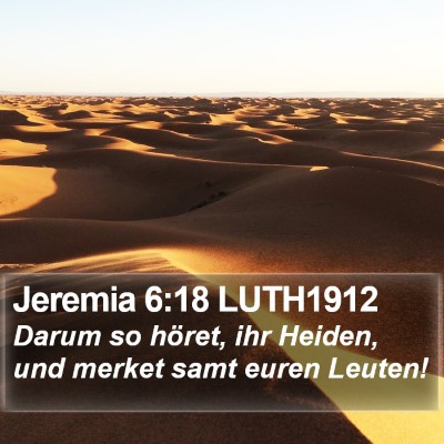 Jeremia 6:18 LUTH1912 Bible Verse Image