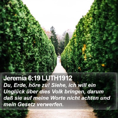 Jeremia 6:19 LUTH1912 Bible Verse Image