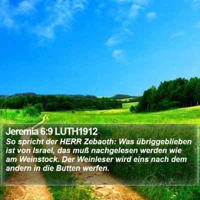 Jeremia 6:9 LUTH1912 Bible Verse Image