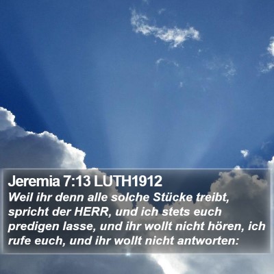 Jeremia 7:13 LUTH1912 Bible Verse Image