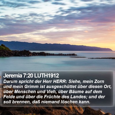 Jeremia 7:20 LUTH1912 Bible Verse Image