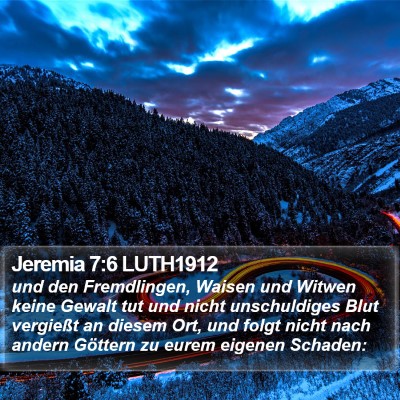 Jeremia 7:6 LUTH1912 Bible Verse Image