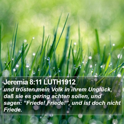 Jeremia 8:11 LUTH1912 Bible Verse Image