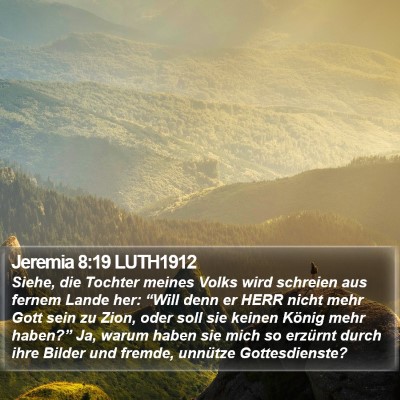 Jeremia 8:19 LUTH1912 Bible Verse Image