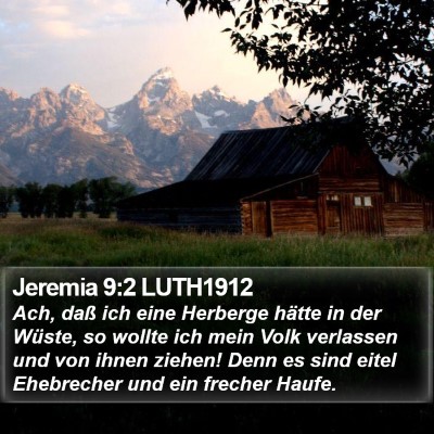 Jeremia 9:2 LUTH1912 Bible Verse Image
