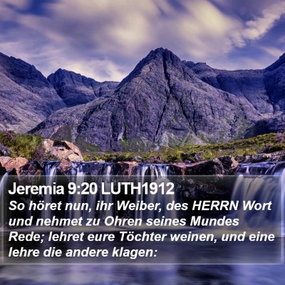 Jeremia 9:20 LUTH1912 Bible Verse Image