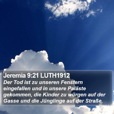 Jeremia 9:21 LUTH1912 Bible Verse Image