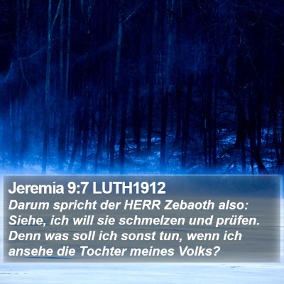 Jeremia 9:7 LUTH1912 Bible Verse Image