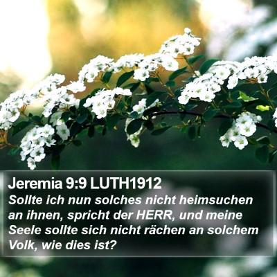 Jeremia 9:9 LUTH1912 Bible Verse Image