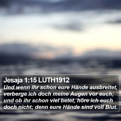Jesaja 1:15 LUTH1912 Bible Verse Image