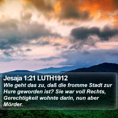 Jesaja 1:21 LUTH1912 Bible Verse Image