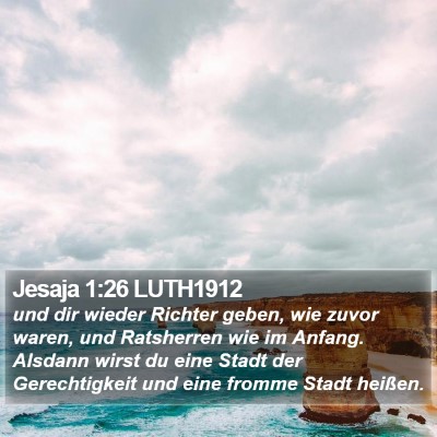 Jesaja 1:26 LUTH1912 Bible Verse Image