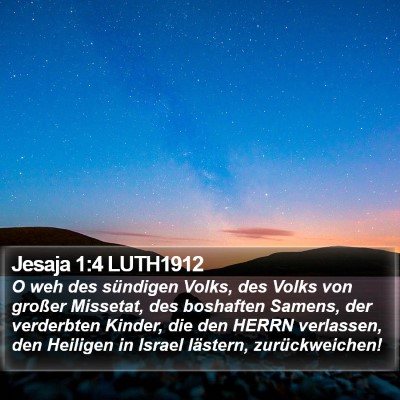 Jesaja 1:4 LUTH1912 Bible Verse Image