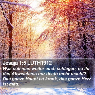 Jesaja 1:5 LUTH1912 Bible Verse Image
