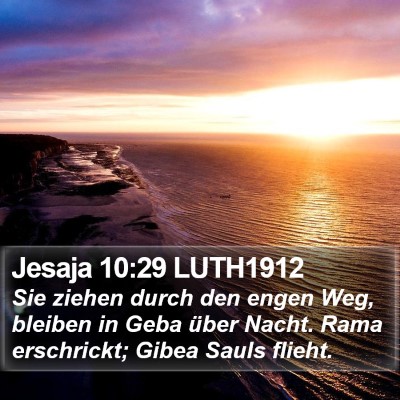 Jesaja 10:29 LUTH1912 Bible Verse Image