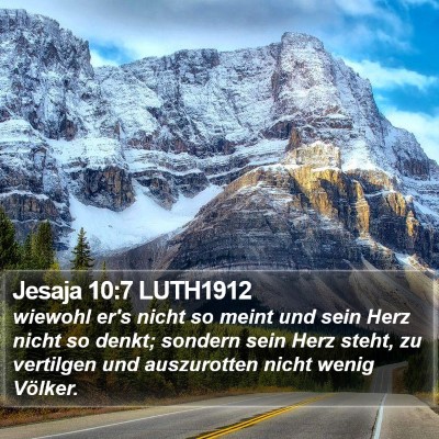 Jesaja 10:7 LUTH1912 Bible Verse Image