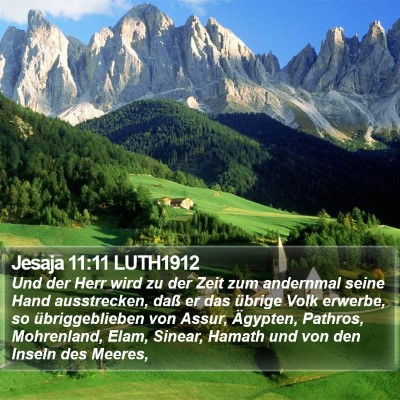 Jesaja 11:11 LUTH1912 Bible Verse Image