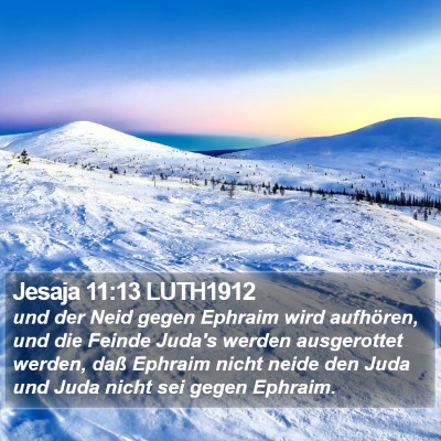 Jesaja 11:13 LUTH1912 Bible Verse Image