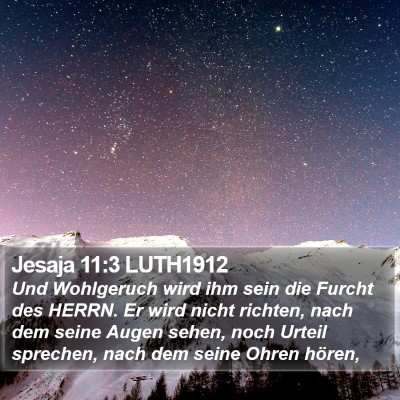 Jesaja 11:3 LUTH1912 Bible Verse Image