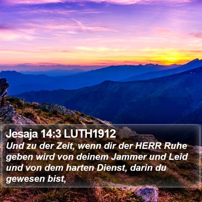 Jesaja 14:3 LUTH1912 Bible Verse Image