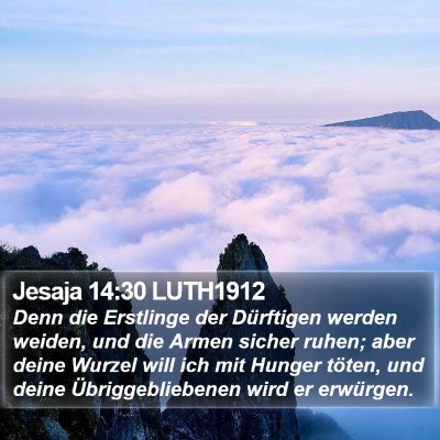 Jesaja 14:30 LUTH1912 Bible Verse Image